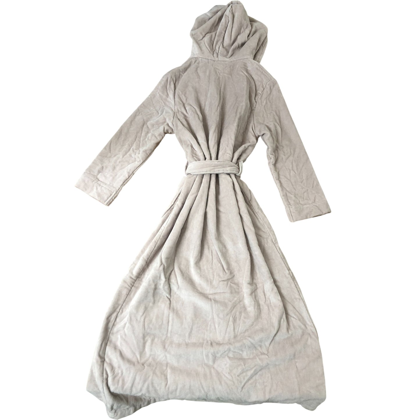 Fleece Hooded Bathrobe Plush Cotton Organic Material Size XL