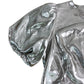 Branded Silver Puff Sleeve Crop Top Size UK16 Women's Shiny Polyester