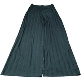 River Island Wide Leg Trousers UK10 Women's Ribbed Stretchy High Waist Green