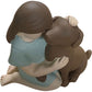 Klycea Girl and Dog Figurine Collectibles Cute Home Decor Gift