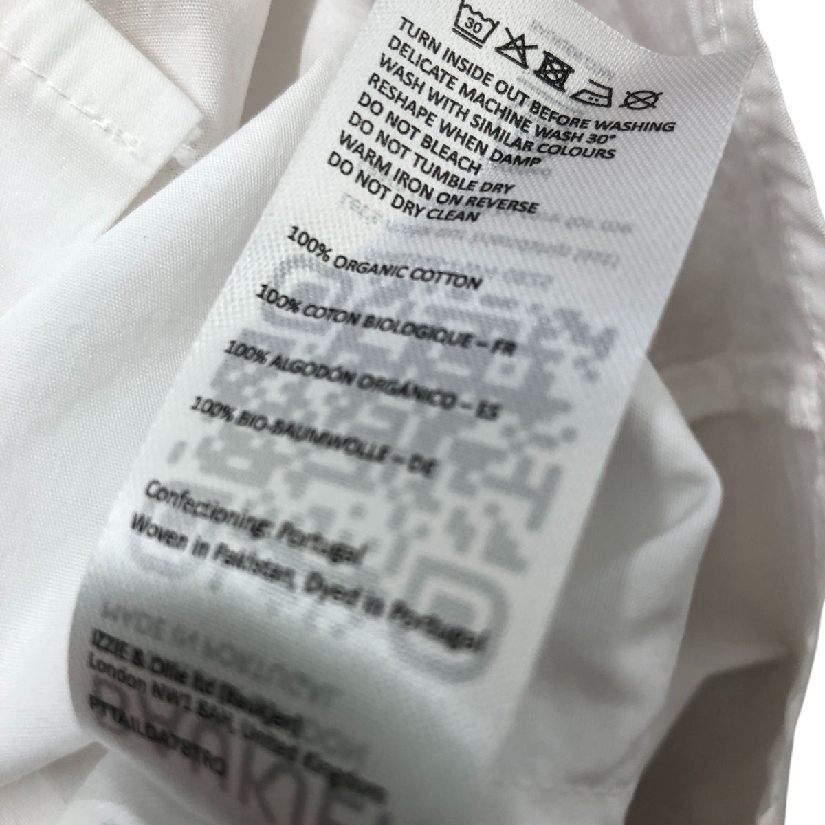 Baukjen Araya Organic Cotton Bow Neck Blouse Pure White Size 12