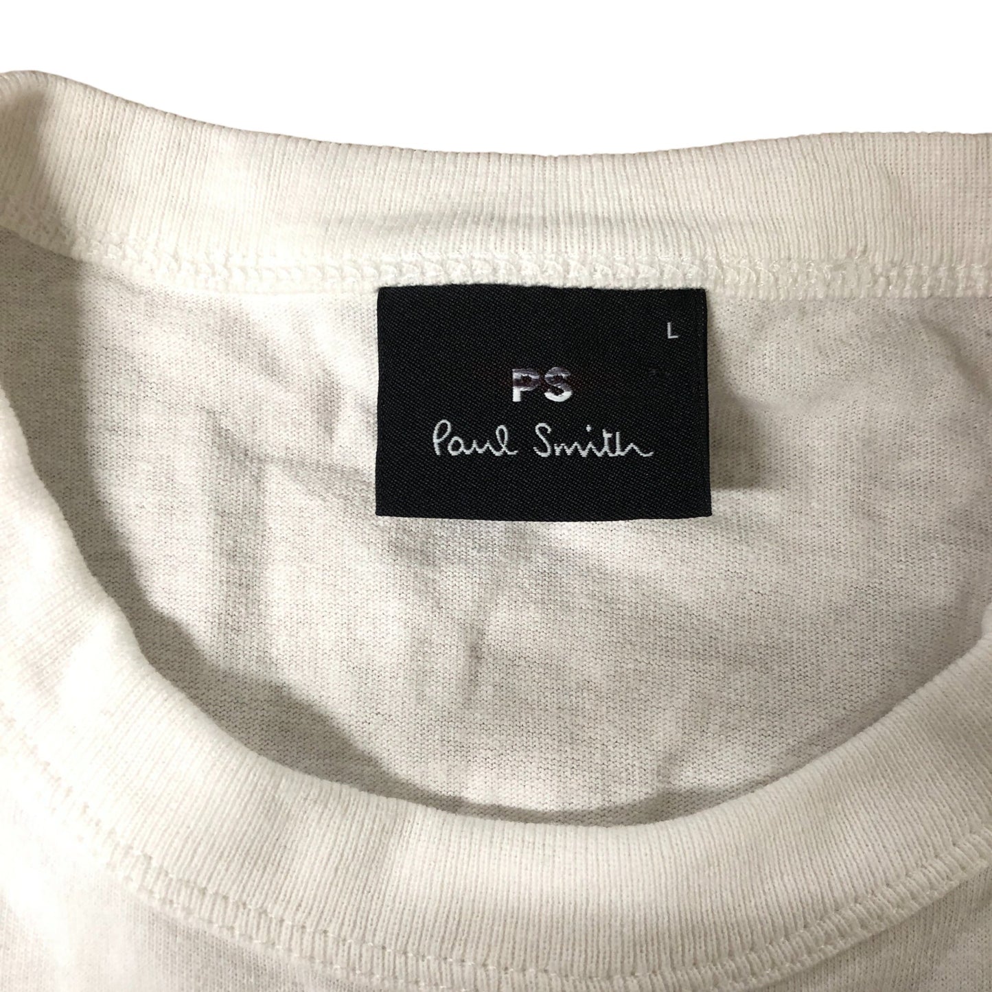 Paul Smith Phoenix Mountain T Shirt Men's Large Organic Cotton Cream Colour