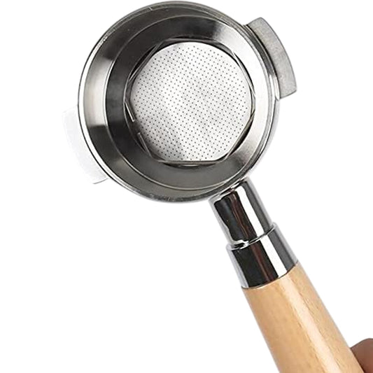 Quality Coffee Portafilter With Wooden Handle Compatible With Espresso Machines