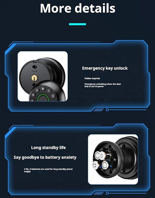 Xenocam Fingerprint Door Knob, Electric Door Lock, Smart Door Lock