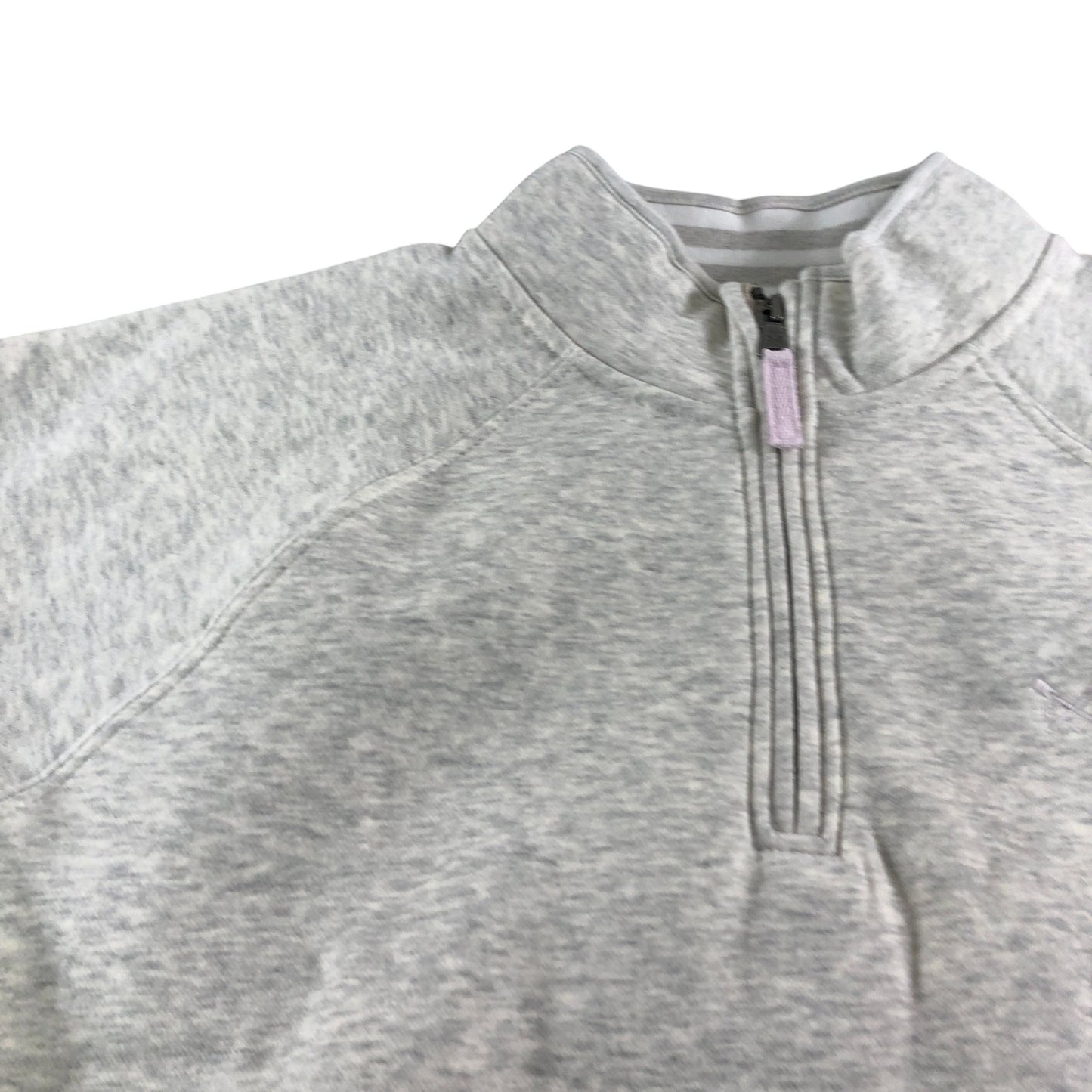 Crew Clothing Company Zip Neck Sweatshirt Size 16 Womens Grey Cotton Blend Top