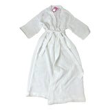 White Short Sleeved Waffle Robe Lightweight Organic Cotton Size M