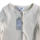RIVER ISLAND Girls' Cream Ribbed Long Sleeve Cardigan Size 7-8 Years