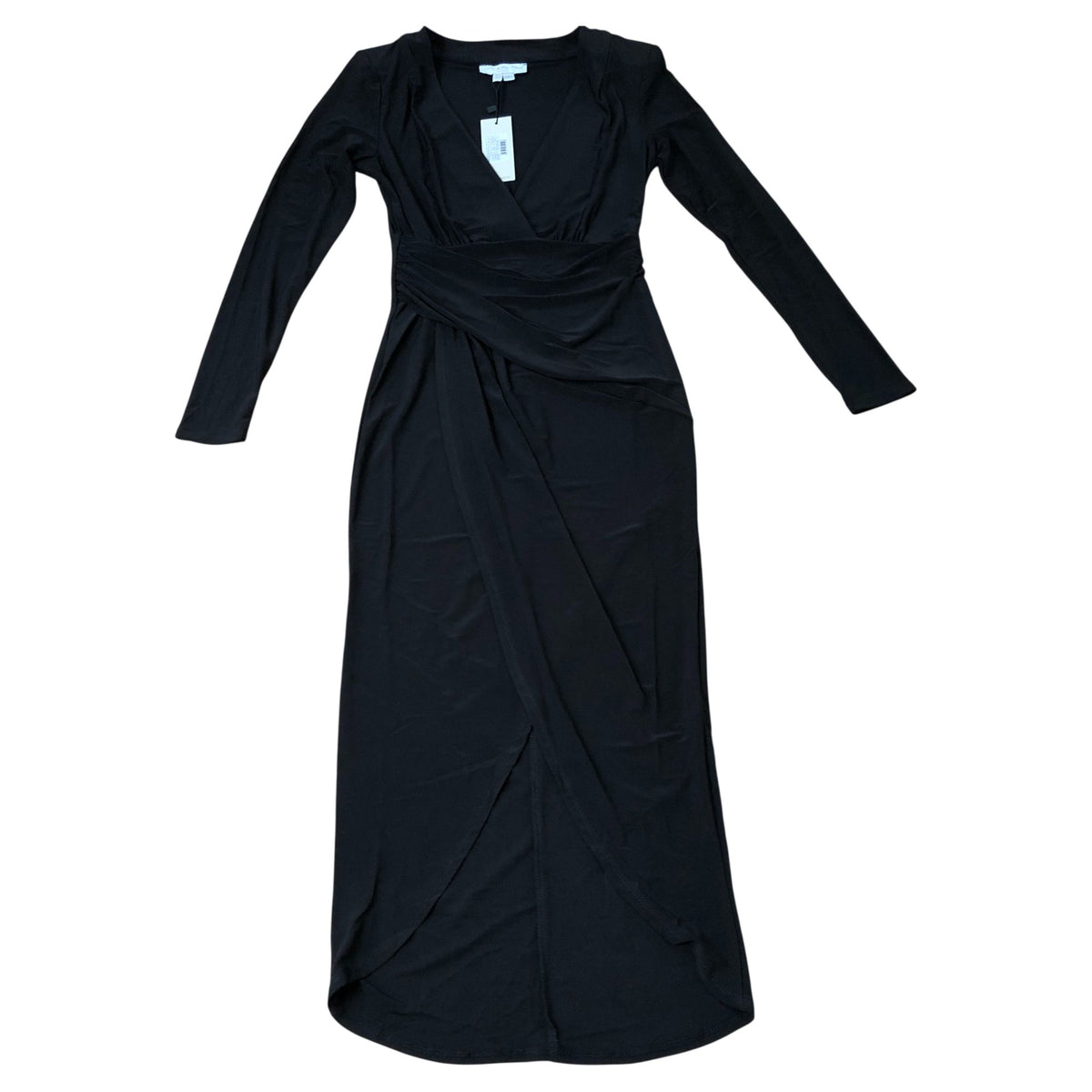 Black Harlow Dress Women's Long Sleeve Wrap Style Black Size 6