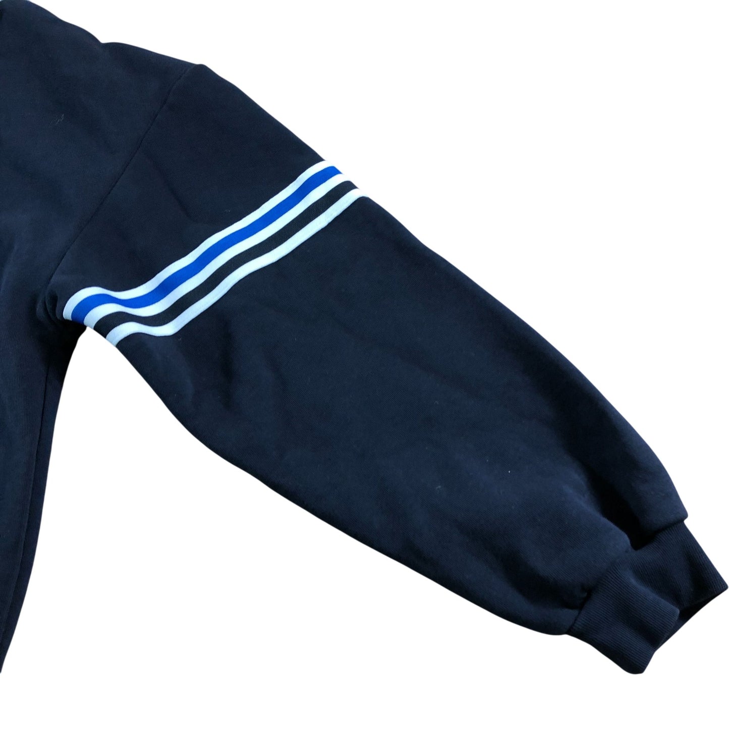 River Island Sweatshirt UK S Women's 78 Blue Patterned Long Sleeve With Collar