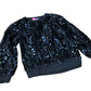 Sequin Sweater 10 Years Girls Black Long Sleeve Soft Warm Top