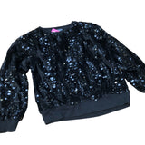 Sequin Sweater 10 Years Girls Black Long Sleeve Soft Warm Top