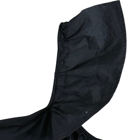 Branded Black Puff Sleeve Crop Top UK 12 Women's