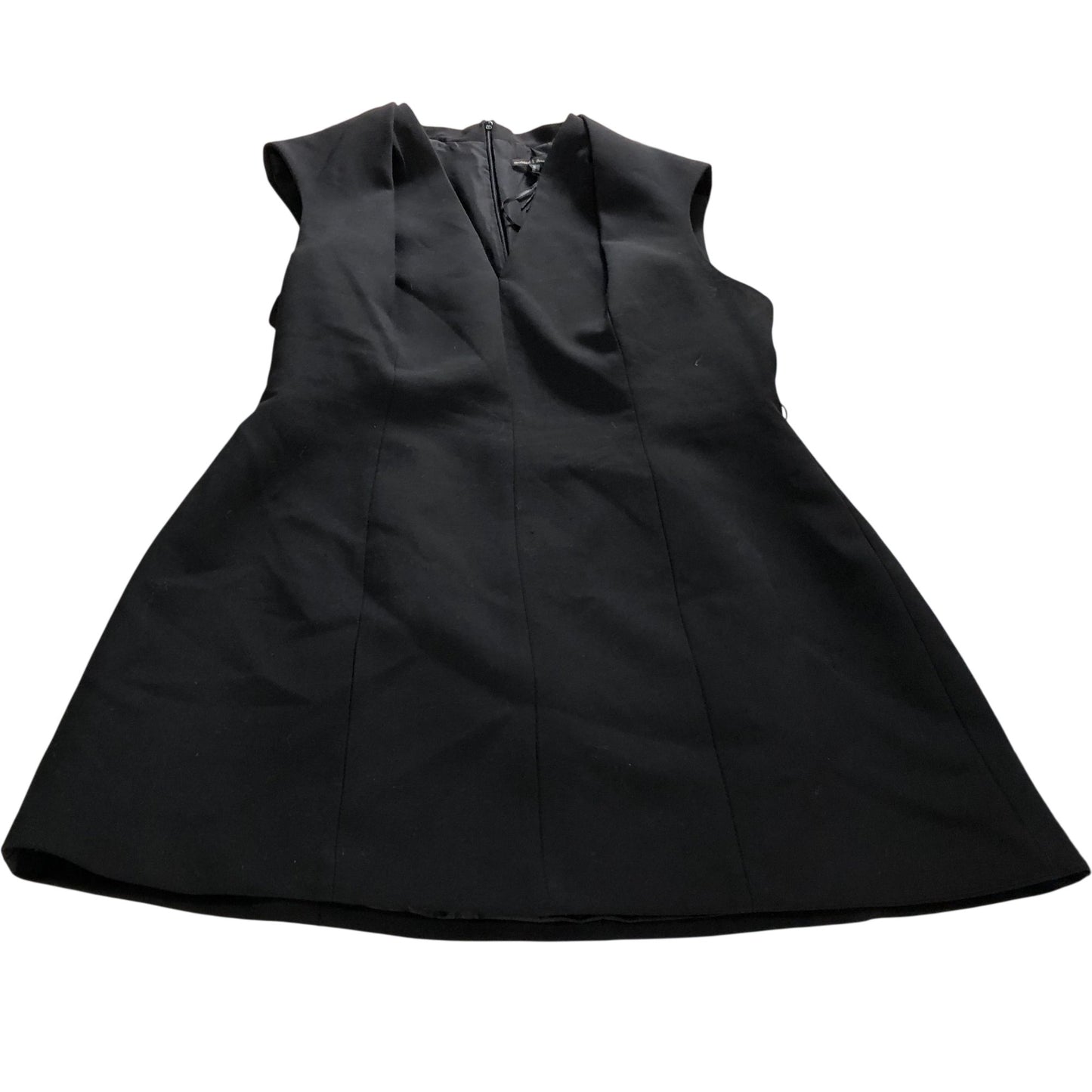 River Island UK16 Women's Black Sleeveless Dress V Neck Zip Fastening