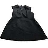 River Island UK16 Women's Black Sleeveless Dress V Neck Zip Fastening