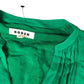Green Maxi Dress Women's Elegant V Neck Long Sleeve Viscose Size 14