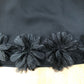 River Island Black Floral A-Line Mini Skirt UK12 Women's Tulle Flowers Design