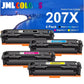 JMLCOLORS 207X Toner Cartridge 4 Pack Black Cyan Magenta Yellow Premium Quality