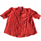 Baukjen Short Sleeve Button Up Blouse Bright Orange Size 14