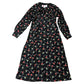 Bus Stop Dress Size 12 Women's Floral Print Long Sleeve Black Viscose