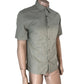 RIVER ISLAND Casual Shirt Size S Men's Short Sleeve Linen Blend Green