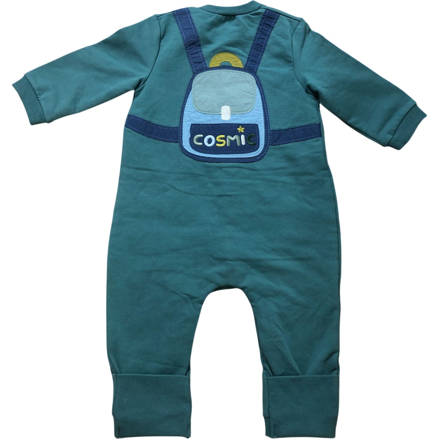Mayoral Baby One Piece 2-4 Months Green Cosmic Applique Long Sleeve Playsuit