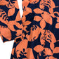 Rua Jersey Dress UK10 Women's Orange/Navy Multi Floral Print Cotton
