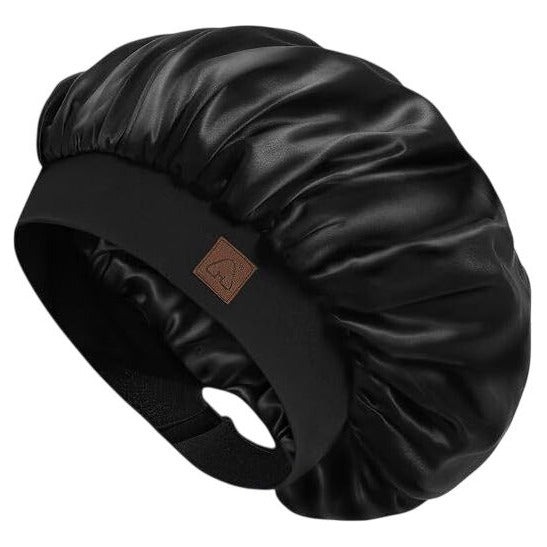 Hat Hut Kids Satin Bonnet For Toddler/Child Protect Shine Hair Sleep Cap Black