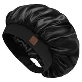 Hat Hut Satin Bonnet Black One Size Protect Shine Hair Sleep Cap