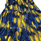 Viscose Dress UK Women's Long Sleeve Tiered Blue Yellow Print Size 12