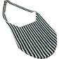 Macrame Sling Striped Shoulder Bag Women's Casual Tote Bag Black Cream
