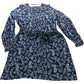 Navy Smocked Jersey Dress - Size 18