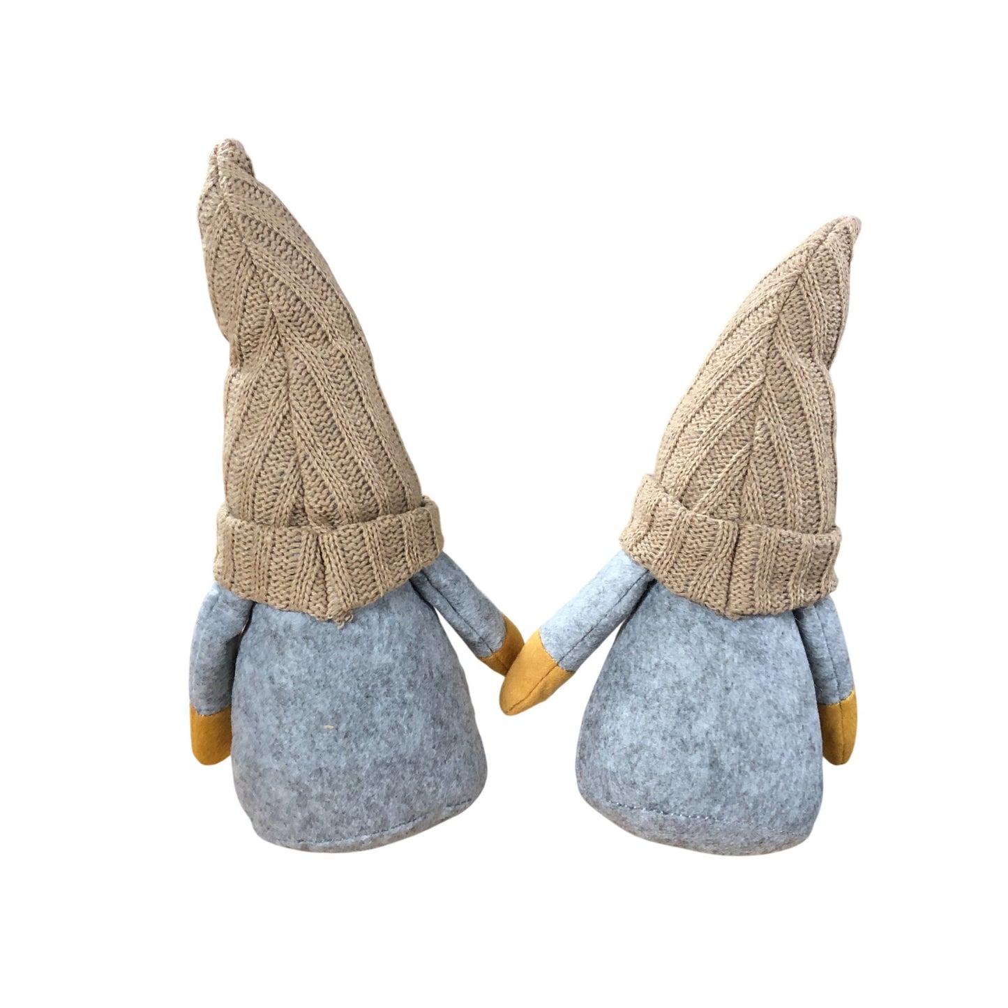 Gonk Figurines Set of Two Seasonal Decorative Gnomes with Knit Hats