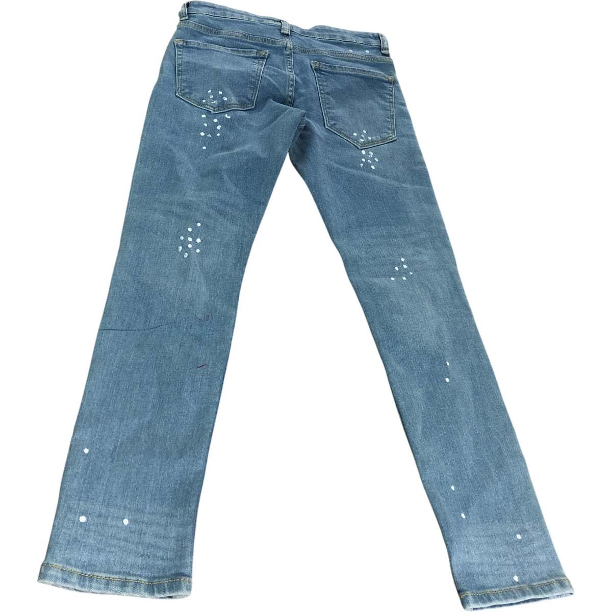 River Island Sid Skinny Jeans UK8 Years Distressed Blue Wash Denim