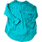 Women's Green Open Collared Shirt Size M