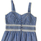 Branded Striped Maxi Dress Women's Blue Cotton Tiered Sleeveless UK6