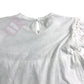 Branded Women's White Ruffled Sleeve Lace Blouse Size 12 Cotton Lace Detail Top