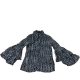 Branded Floral Metallic Blouse - Size 8