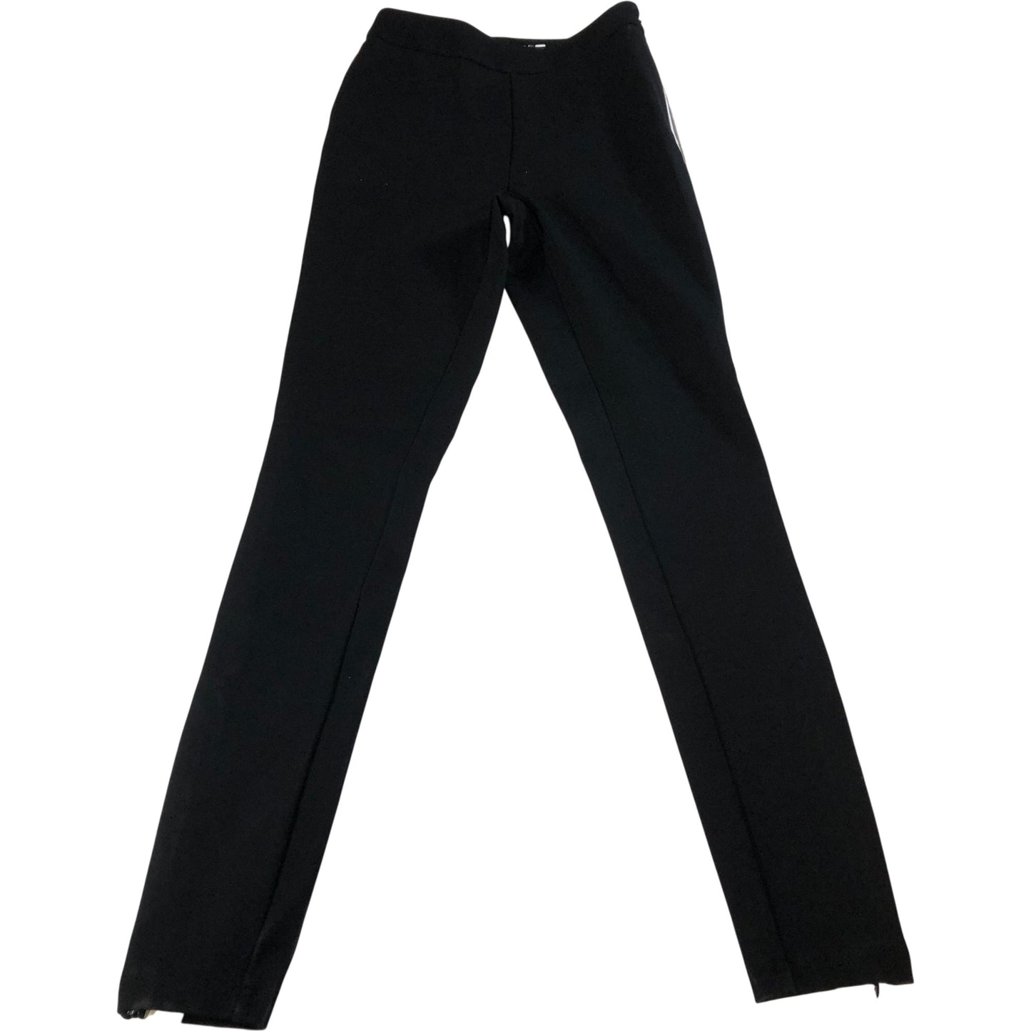 Women's Black Trousers Slim Fit Panel Design UK6