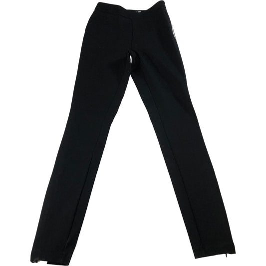 Women's Black Trousers Slim Fit Panel Design UK6