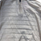 Crew Clothing Half Zip Sweater Men's Size Medium Cream Striped Knit Pullover