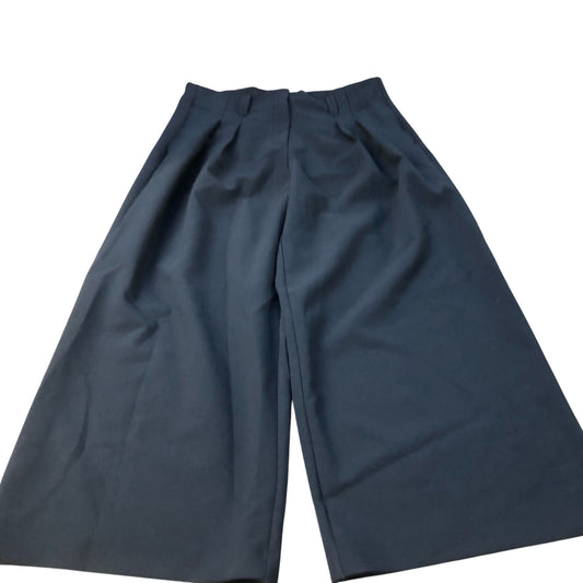 River Island Dark Navy Wide Leg Trousers Women's Classic Pleated UK16
