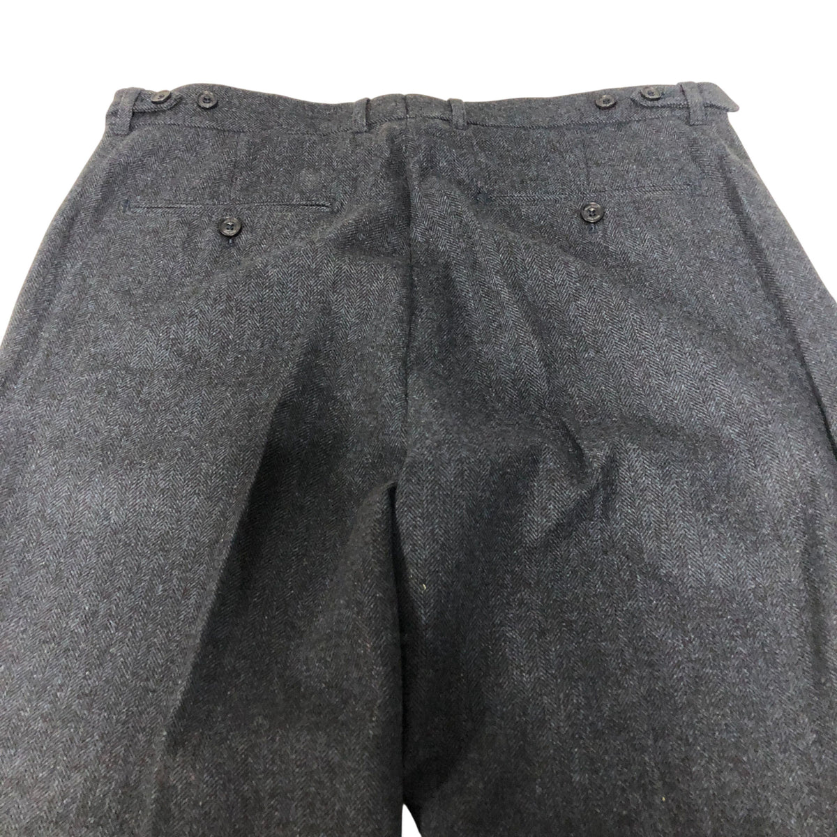 Formal Trousers Men's Dark Navy Herringbone Style 34" Regular