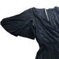 River Island UK8 Women's Black Pleated Jumpsuit Wide Leg Bell Sleeve