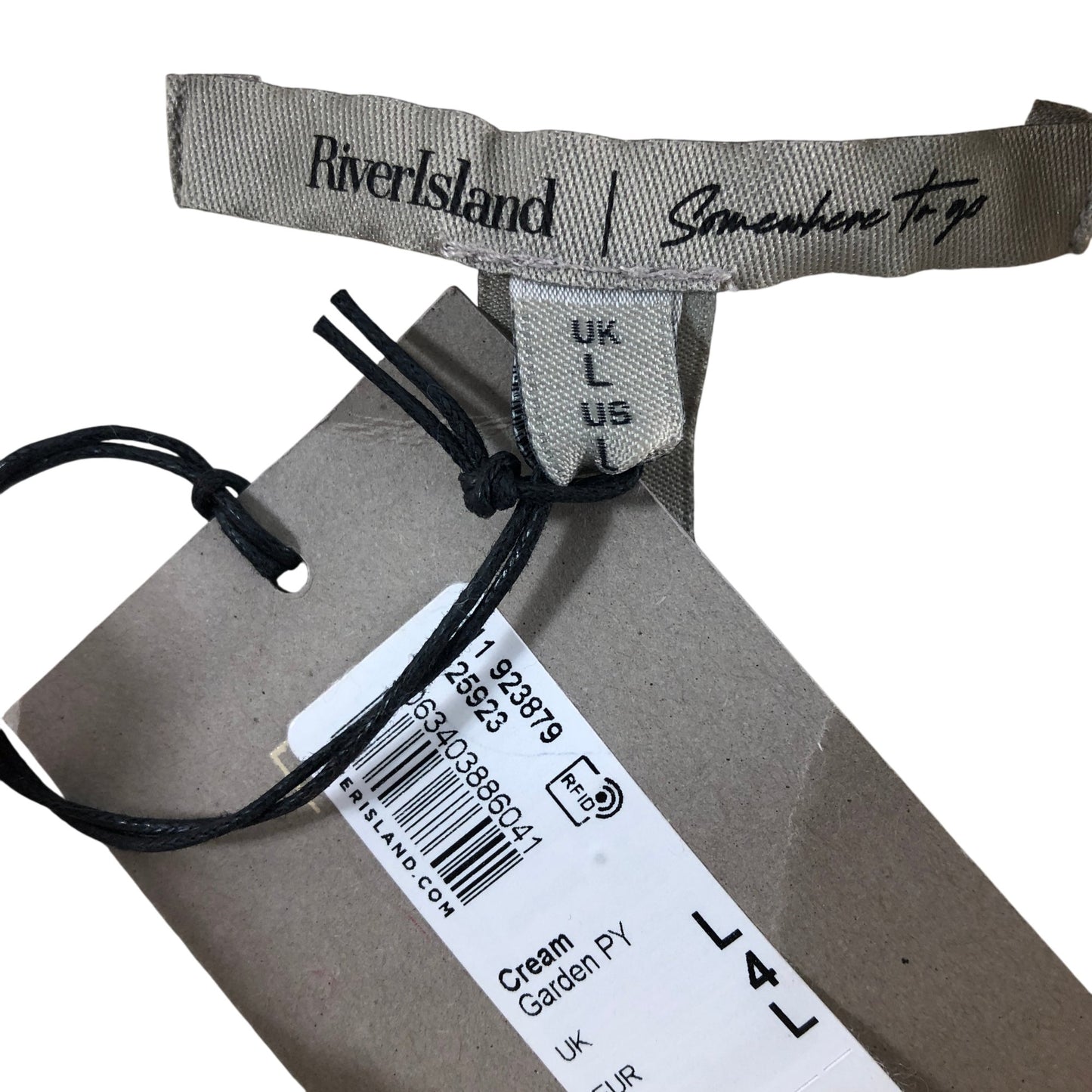 River Island cream Knitted Dress UK16-18 Women's Summer Fit Sleeveless Fashion