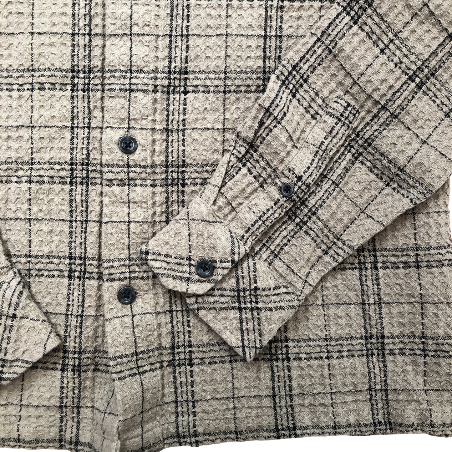River Island Checked Casual Shirt UK S Men's Long Sleeve Cotton Top