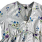 River Island Floral Blouse UK8 Women's Lightweight Bell Sleeve V Neck Top
