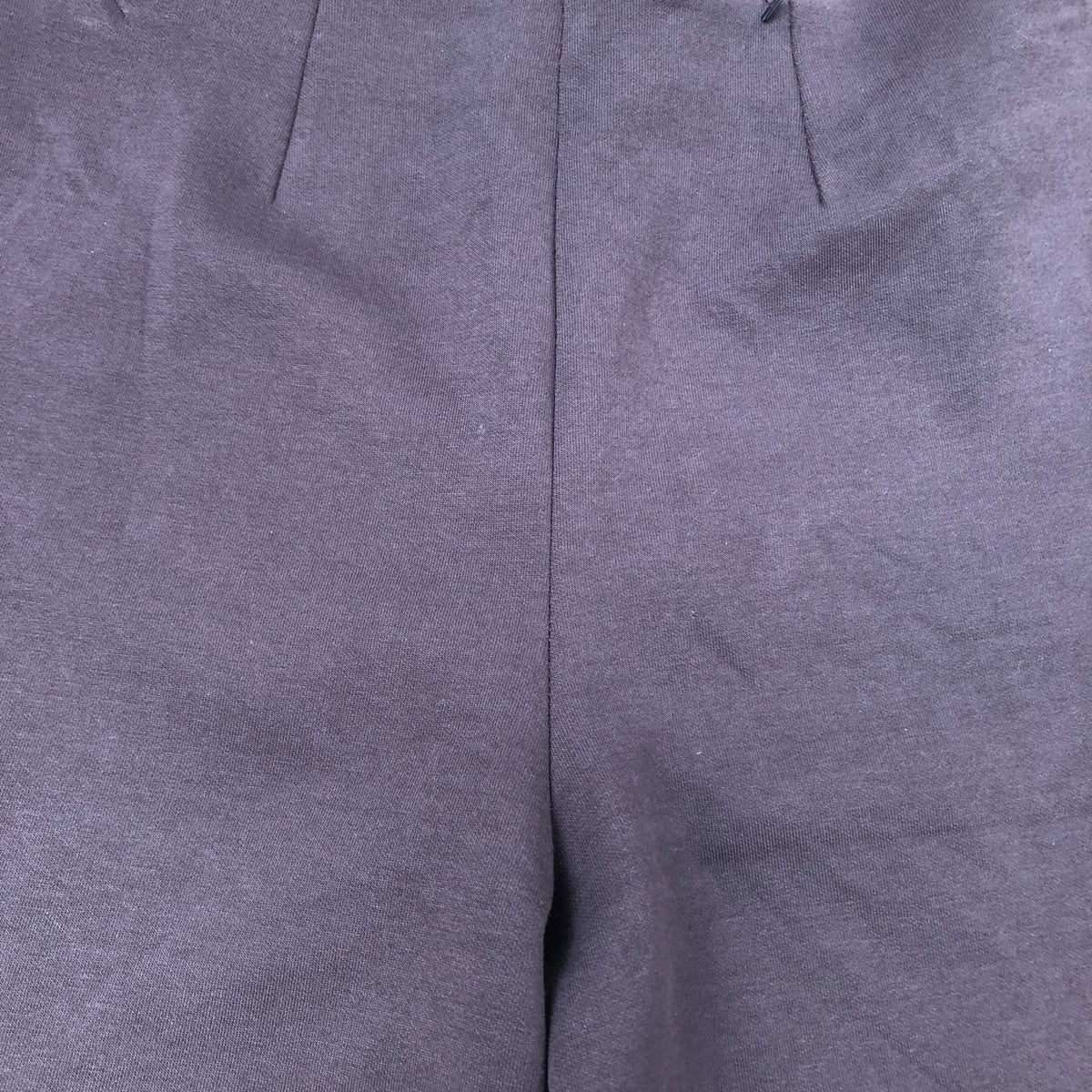 Wide Leg Trousers UK 8 Women's Brown Cotton Blend Stretchy Style