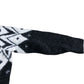 Women's Chunky Knit Sweater Black White Geometric Pattern