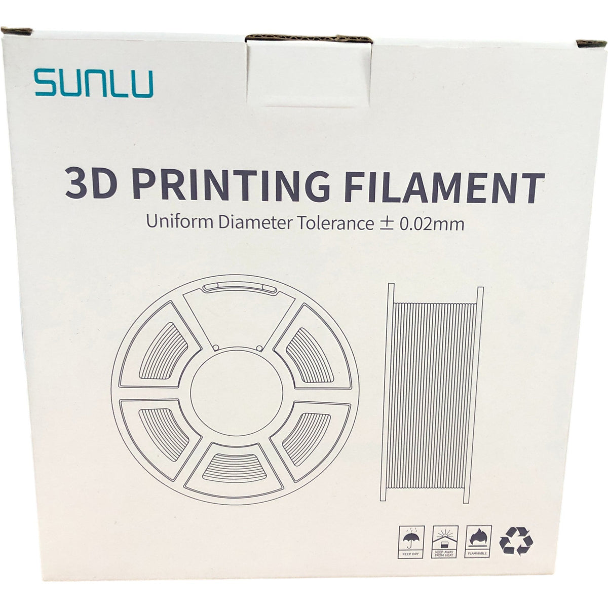Sunlu ABS 3D Printer Filament 1.75mm Green 1kg Tangle Free Bubble Free