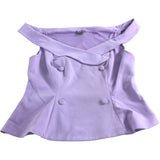River Island Purple Double Breasted Women's Top Size